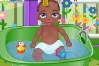 Baby Jamal en el baño