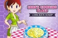 La sopa de pollo en la clase de cocina de Sara